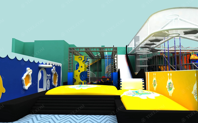 室內兒（ér）童淘氣（qì）堡樂園滑（huá）梯區域