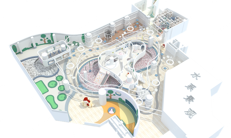 室內樂園淘氣堡側視圖（tú）