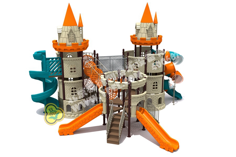 城（chéng）堡建（jiàn）築幼兒園滑梯