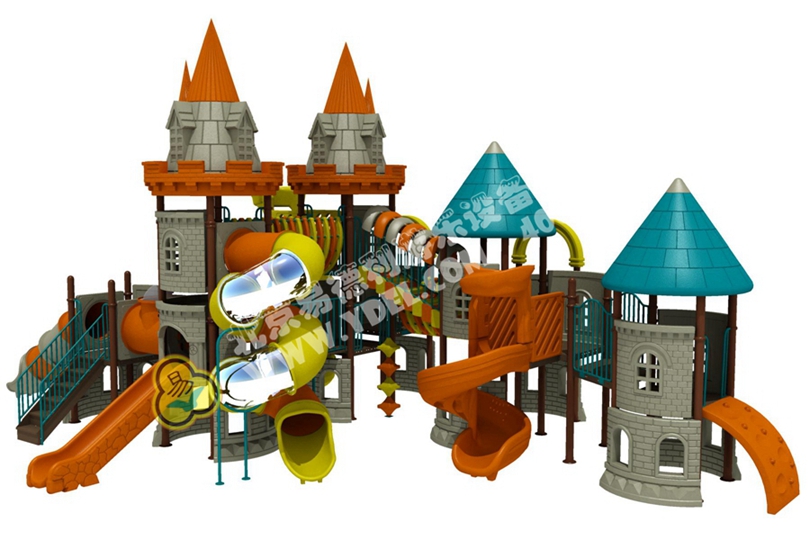 新疆幼兒園戶（hù）外兒童城堡滑梯