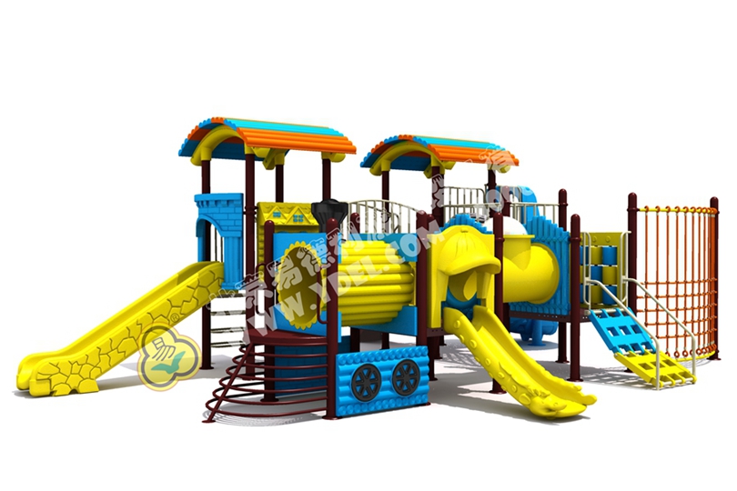 戶外火車頭模型滑梯（tī）五