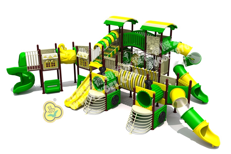 戶外火車頭模（mó）型滑梯四