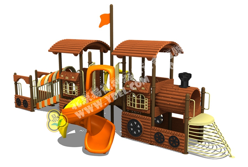 幼兒園火車頭滑梯遊樂（lè）設備二