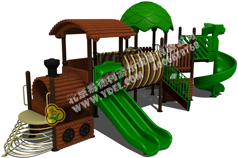 幼兒園火車頭滑梯遊樂設備一