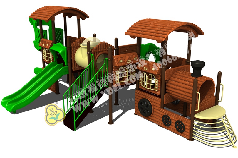 幼兒園火車頭滑梯遊樂設備