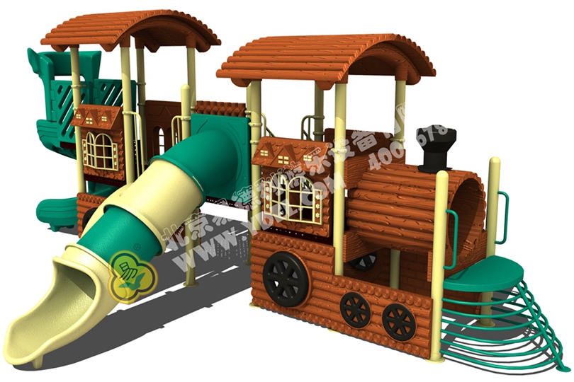 戶外兒童火車頭（tóu）滑滑梯設備十