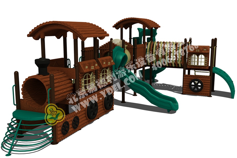 戶外兒童火（huǒ）車頭（tóu）滑滑梯設備六