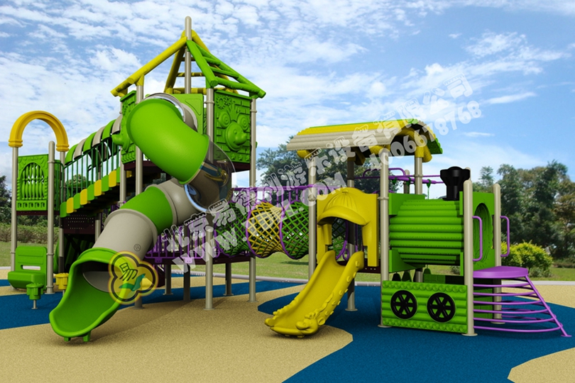 幼兒（ér）園火車頭滑梯三