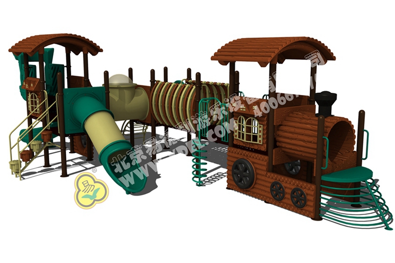 戶外（wài）火車頭滑梯五