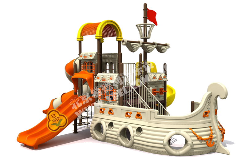 兒童海盜（dào）船滑滑梯設備四