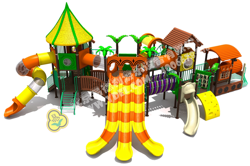 幼（yòu）兒園火車頭滑梯遊樂設備五