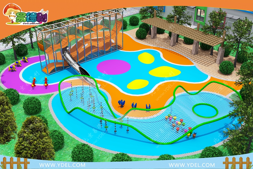 小區廣場兒童攀爬網設（shè）備