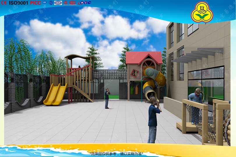 幼兒園兒童木製滑梯