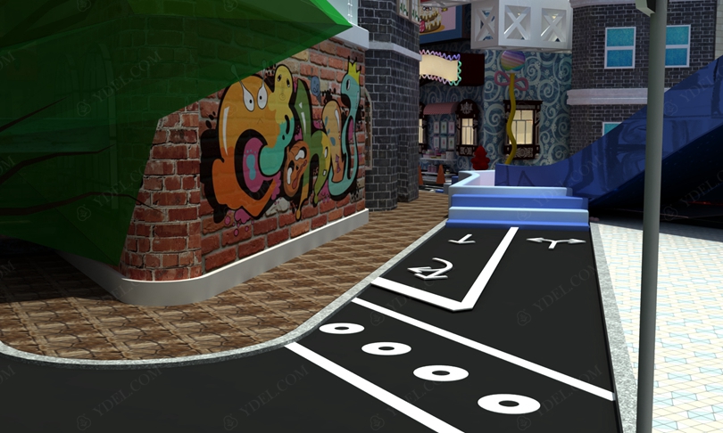 建（jiàn）築風格淘氣堡街道結構圖